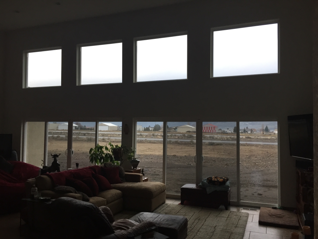 modern home design in central washington back wall glass