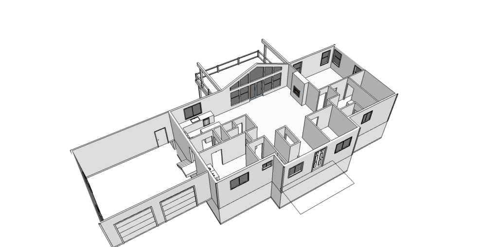 Sketchup 3d model of the Miller's home.