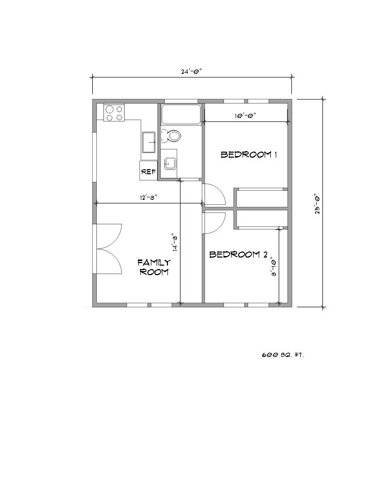 Two bedroom ADU design.