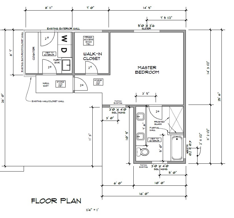Another one of Craig's many master bedroom addition plans in Spokane.