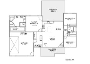 House plan of a nice one level house plan